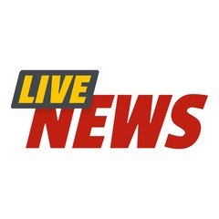 Live news on air icon. Flat illustration of live news on air vector icon for web.