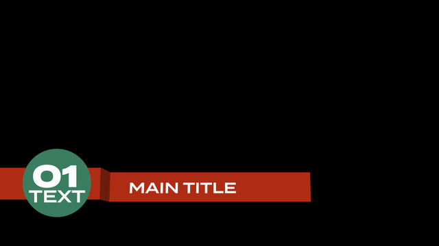 Green and Red Bent Paper Lower Third