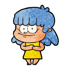 cartoon smiling woman