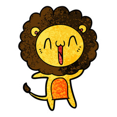 happy cartoon lion