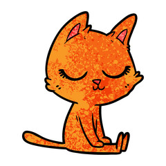 calm cartoon cat