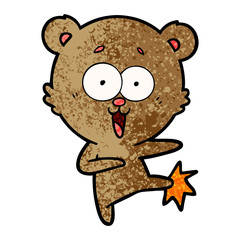 laughing teddy  bear cartoon