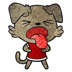 cartoon disgusted dog