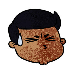 cartoon male face