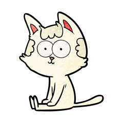 happy cartoon cat