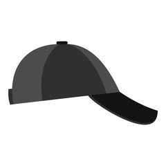 Baseball cap on the side icon. Flat illustration of baseball cap on the side vector icon for web.
