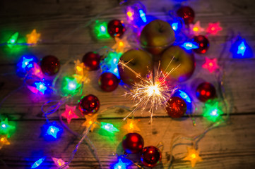 Obraz na płótnie Canvas New Year's lights