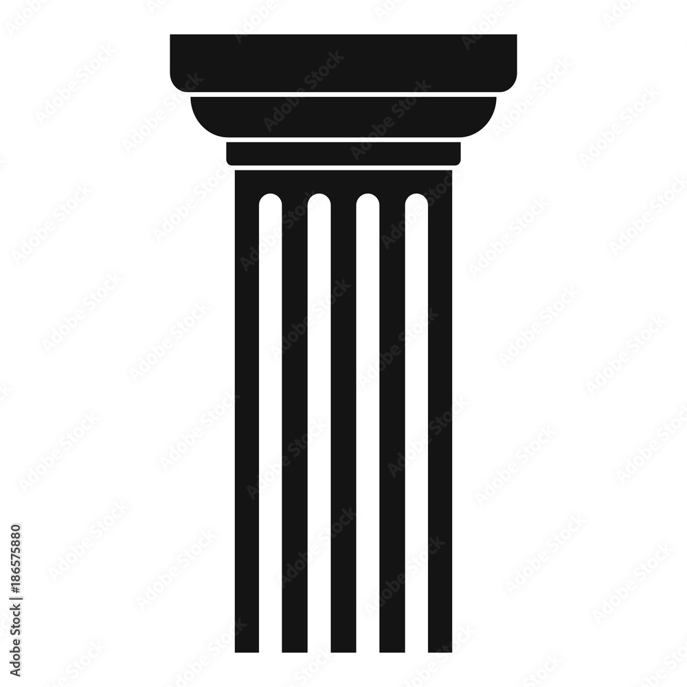 Poster triangular column icon. simple illustration of triangular column vector icon for web.