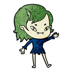 cartoon friendly vampire girl