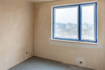 Apartment under construction in the new european housing estate.