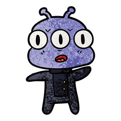 cartoon three eyed alien
