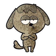 cartoon bored dog