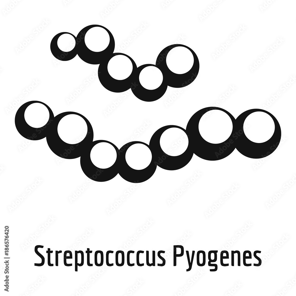 Aufkleber streptococcus pyogenes icon. simple illustration of streptococcus pyogenes vector icon for web.