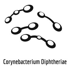 Corynebacterium diphtheriae icon. Simple illustration of corynebacterium diphtheriae vector icon for web.