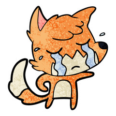 crying fox cartoon