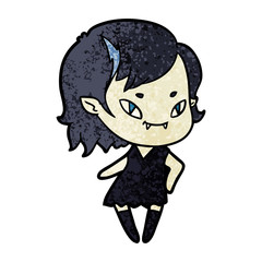 cartoon cool vampire girl