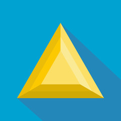 Triangular adamant icon. Flat illustration of triangular adaman vector icon for web.