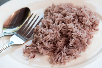 Rice Berry in white dish