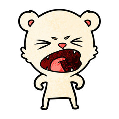 angry cartoon polar bear
