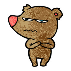 angry bear cartoon