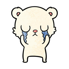 sad little polar bear cartoon