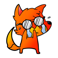 crying fox cartoon