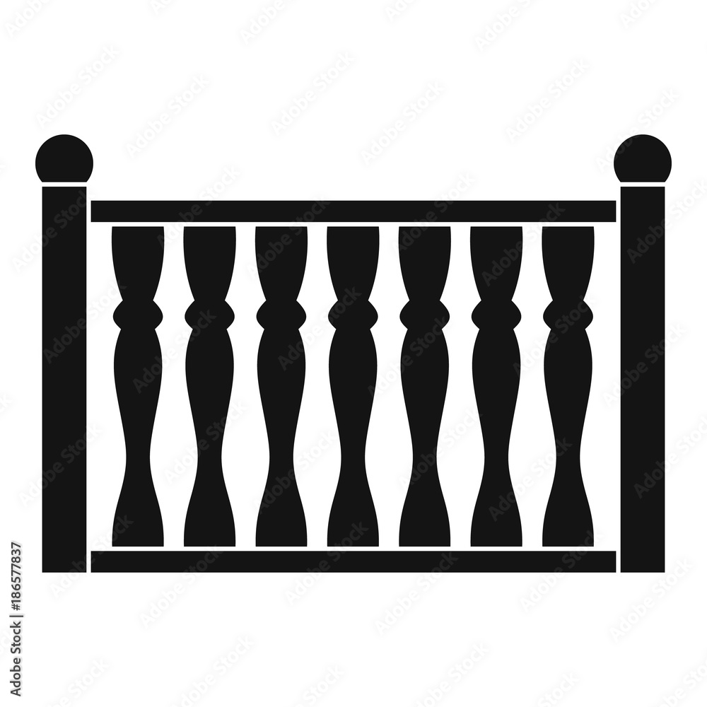 Aufkleber fence with column icon. simple illustration of fence with column vector icon for web.