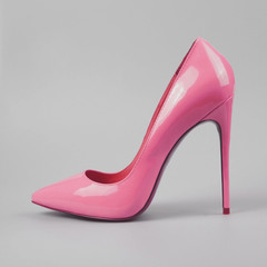 stylish female pink shoes