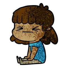 cartoon woman