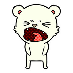 angry polar bear cartoon