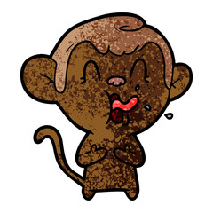 crazy cartoon monkey