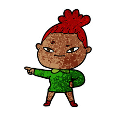 cartoon woman