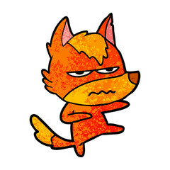 angry fox cartoon character