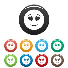 Love smile icon. Vector simple illustration of love smile icon isolated on white background