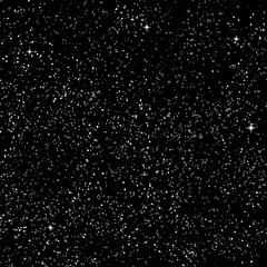 Dark night with light stars in dark space. Vector