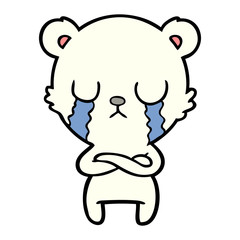 sad little polar bear cartoon