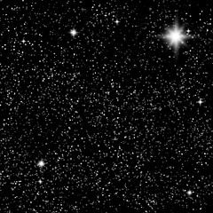 Dark night with light stars in dark space. Vector