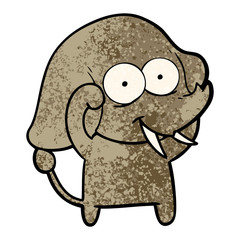 happy cartoon elephant