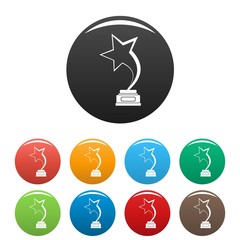 Star award icon. Simple illustration of star award vector icon isolated on white background