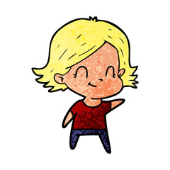 cartoon friendly girl