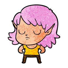 cartoon elf girl