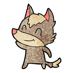 friendly cartoon wolf