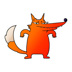 fat fox cartoon character