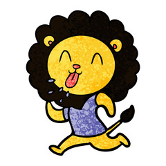 happy cartoon lion