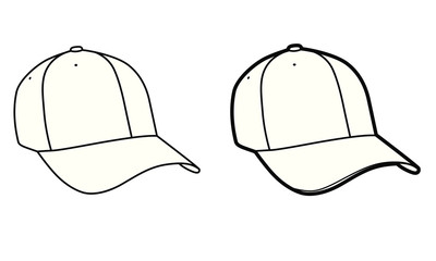 baseball hat angled view