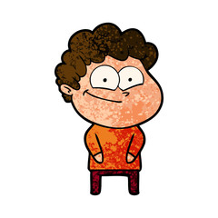 cartoon happy man