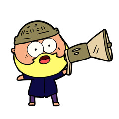 cartoon surprised bearded man