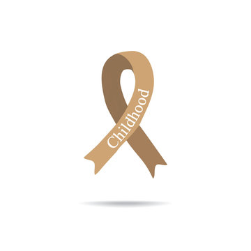 Cancer Ribbon. International Day of cancer. World Cancer Day. International Childhood Cancer Day. Vector illustration on isolated background