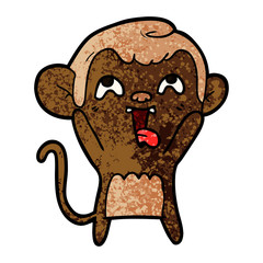 crazy cartoon monkey