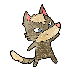 friendly cartoon wolf